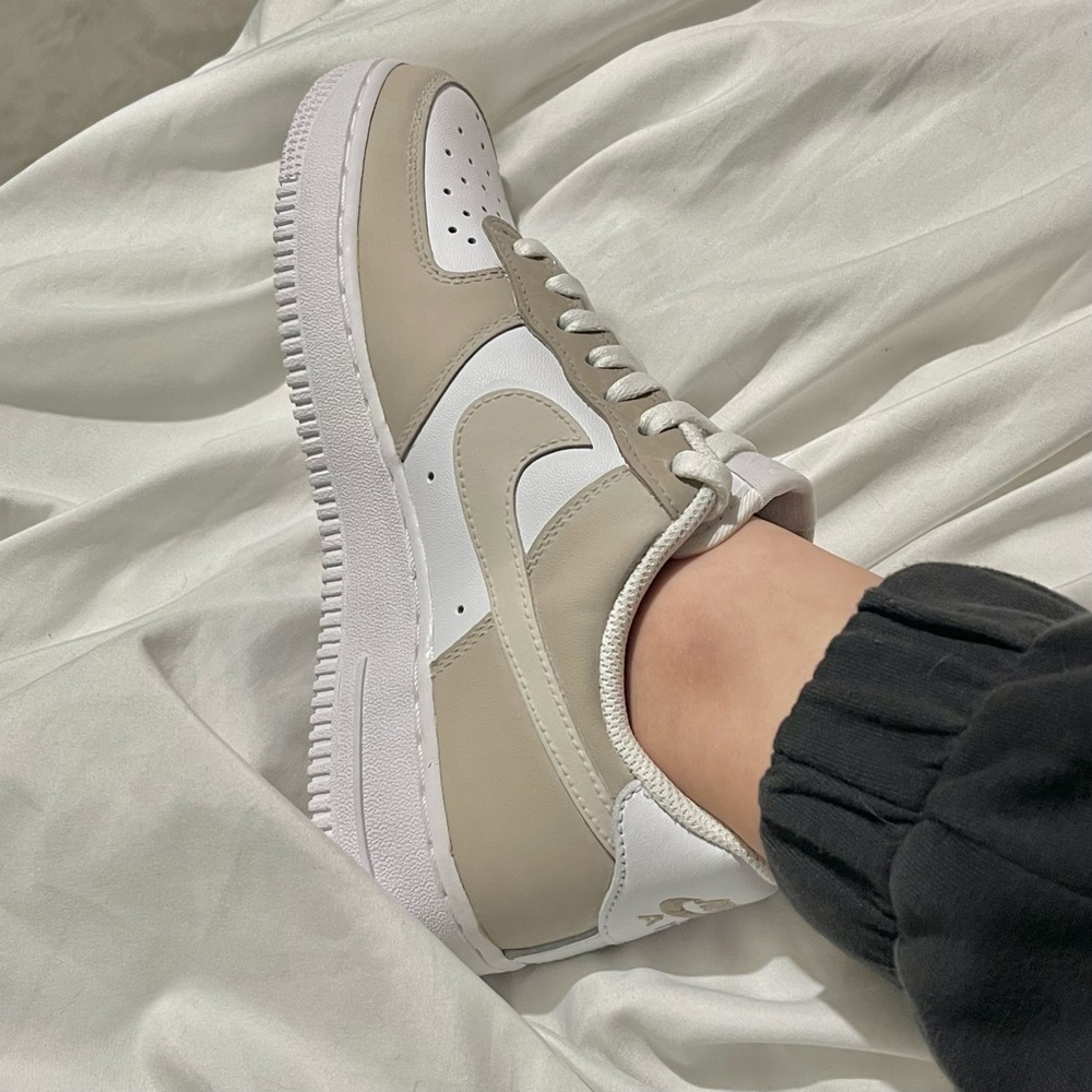 Brown/Beige Custom Painted Nike Air Force 1’s
